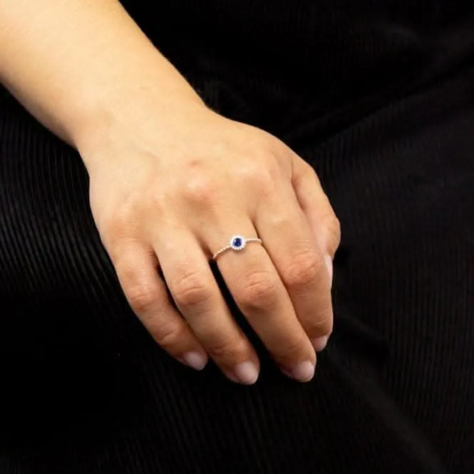 Bead Sapphire Blue Crystal Ring R3773L Beginnings Jewellery
