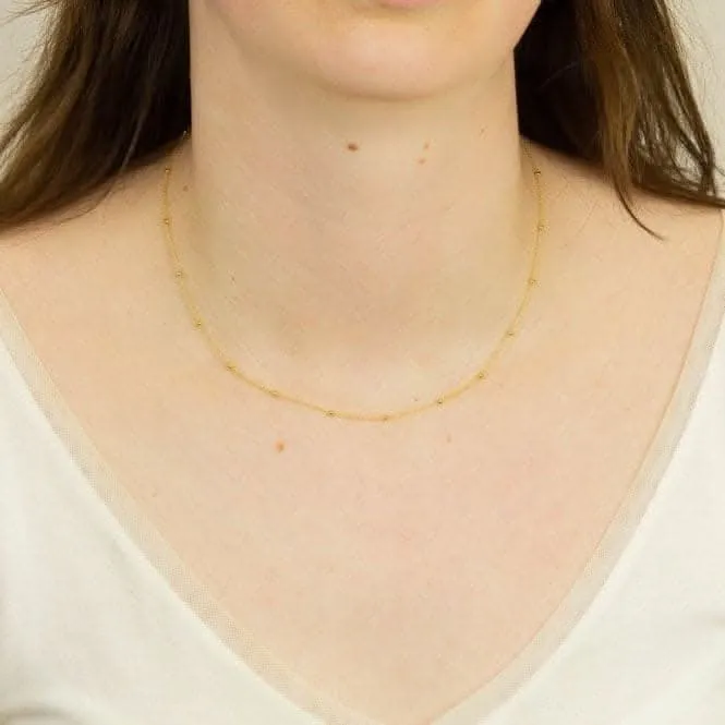 Beginnings Fine Chase And Ball Gold Plated Chain N4494 Beginnings Jewellery