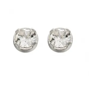 Beginnings Sterling Silver A125C Clear Crystal Diamante Stud Earrings Beginnings Jewellery