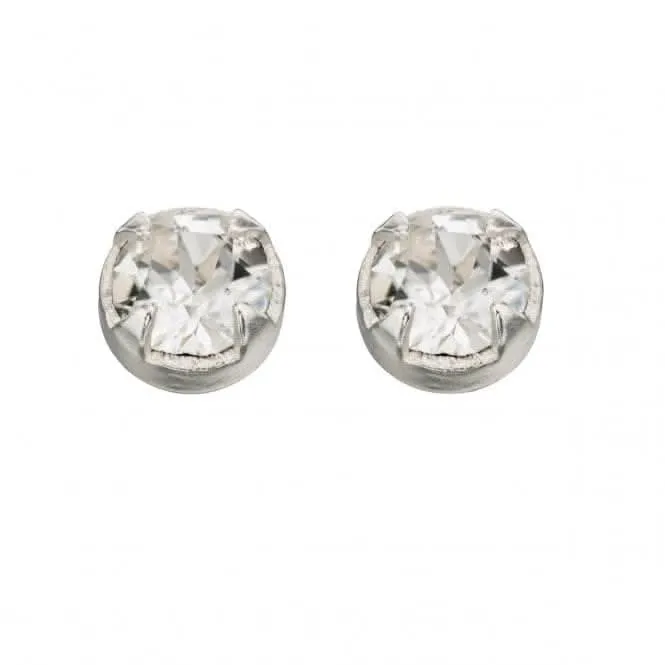 Beginnings Sterling Silver A125C Clear Crystal Diamante Stud Earrings Beginnings Jewellery