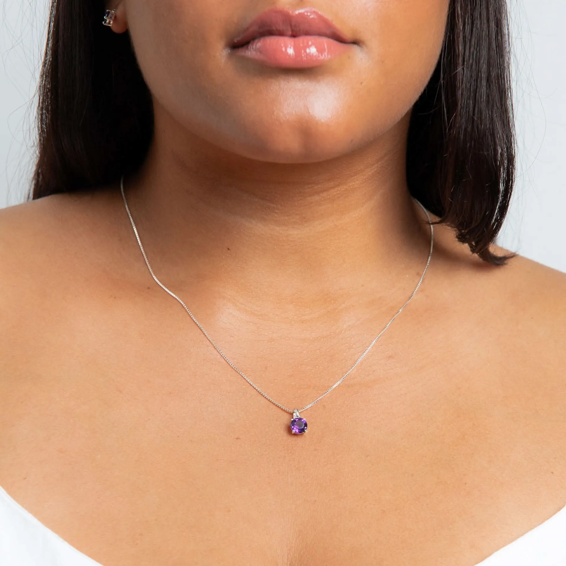 Beginnings Sterling Silver Amethyst Purple Pendant P5457M Beginnings Jewellery