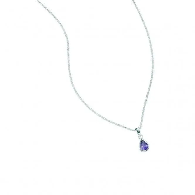Beginnings Sterling Silver Amethyst Teardrop Pendant P2429M Beginnings Jewellery