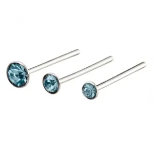 Beginnings Sterling Silver Aqua Nose Nose Stud T152A Beginnings Jewellery