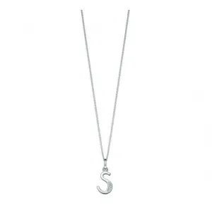 Beginnings Sterling Silver Art Deco Initial S Cubic Zirconia Pendant P4741C Beginnings Jewellery