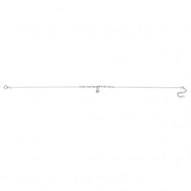 Beginnings Sterling Silver Clear Swarovski Crystal Cubic Zirconia Ankle Chain K196C Beginnings Jewellery