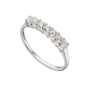 Beginnings  Sterling Silver Cubic Zirconia 7 Stone Eternty Ring R689C Beginnings Jewellery