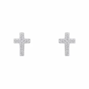 Beginnings Sterling Silver Cubic Zirconia White Earrings E6470C Beginnings Jewellery