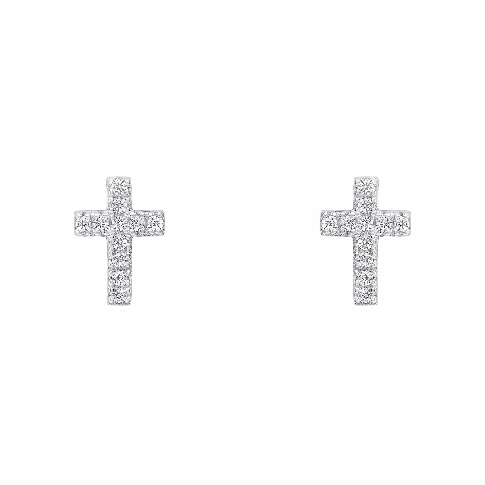 Beginnings Sterling Silver Cubic Zirconia White Earrings E6470C Beginnings Jewellery