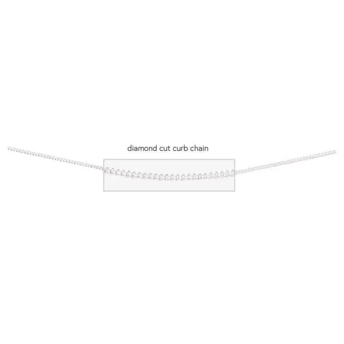 Beginnings Sterling Silver Diamond Cut Curb Chain 83cm Chain N4194 Beginnings Jewellery