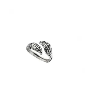 Beginnings  Sterling Silver Double Leaf Oxidised Toe Ring R3156 Beginnings Jewellery
