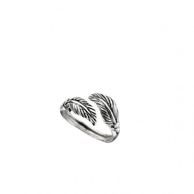 Beginnings  Sterling Silver Double Leaf Oxidised Toe Ring R3156 Beginnings Jewellery