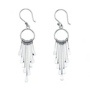 Beginnings Sterling Silver E2388 Multi Stick Drop Earrings Beginnings Jewellery