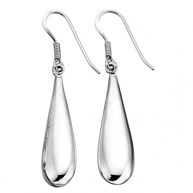 Beginnings Sterling Silver E464 Plain Drop Earrings Beginnings Jewellery
