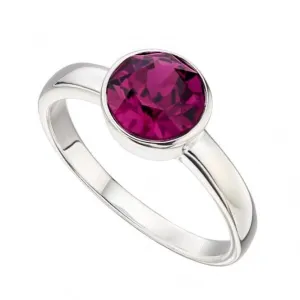 Beginnings  Sterling Silver February Swarovski Birthstone Ring R3686 Beginnings Jewellery