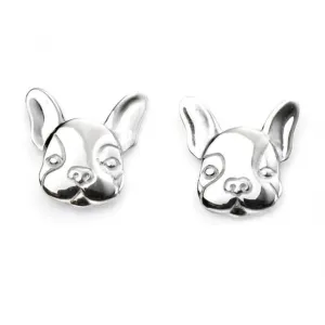 Beginnings Sterling Silver French Bulldog Stud Earrings E5570 Beginnings Jewellery