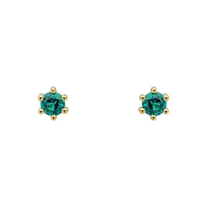Beginnings Sterling Silver Green Nano Crystal Green Earrings E6469G Beginnings Jewellery