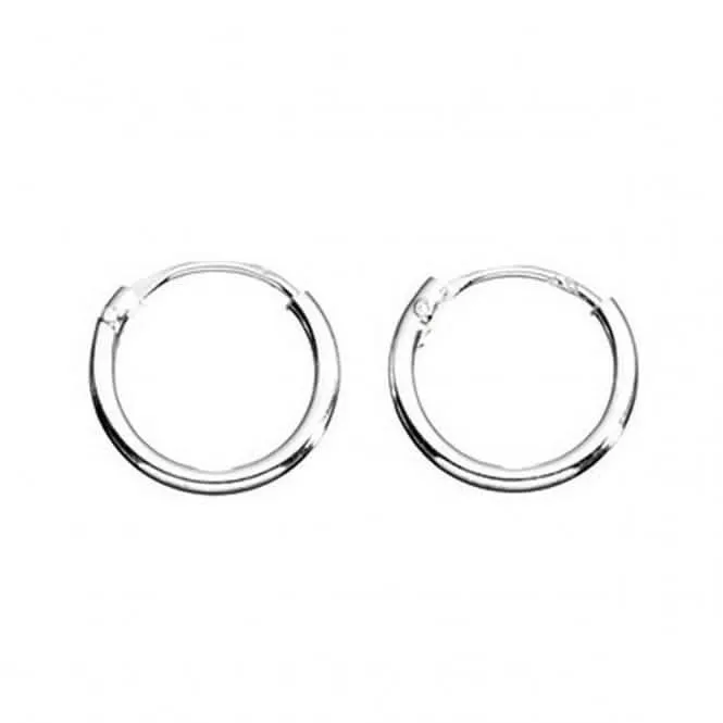 Beginnings Sterling Silver H040 Plain Hoop Earrings Beginnings Jewellery