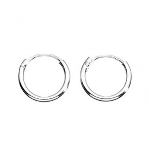 Beginnings Sterling Silver H040 Plain Hoop Earrings Beginnings Jewellery