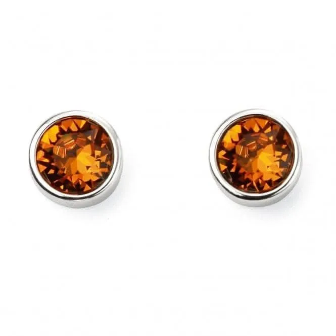Beginnings Sterling Silver Nov Birth Stone Earrings E5568 Beginnings Jewellery