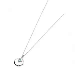 Beginnings Sterling Silver Sky Blue Topaz Double Loop Pnd Pendant P3738T Beginnings Jewellery