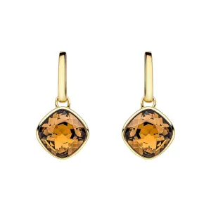 Beginnings Sterling Silver Smoked Topaz crystal Blue Earrings E6479Y Beginnings Jewellery