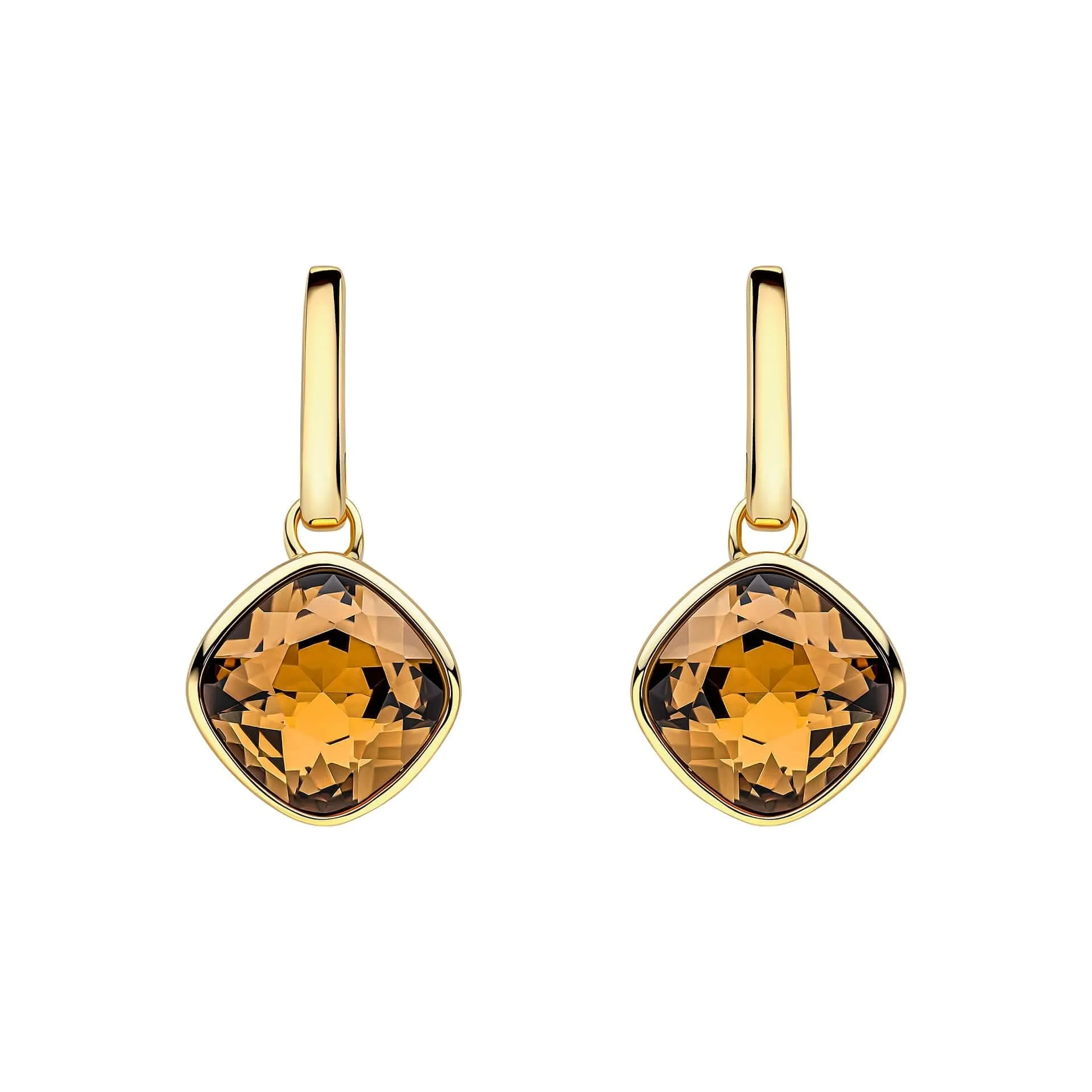 Beginnings Sterling Silver Smoked Topaz crystal Blue Earrings E6479Y Beginnings Jewellery