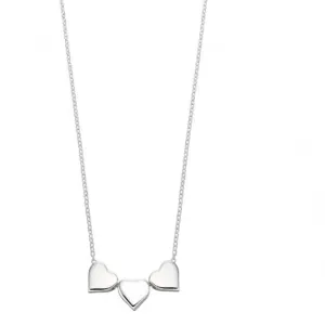 Beginnings Sterling Silver Triple Heart 42 2cm Necklaces N3546 Beginnings Jewellery