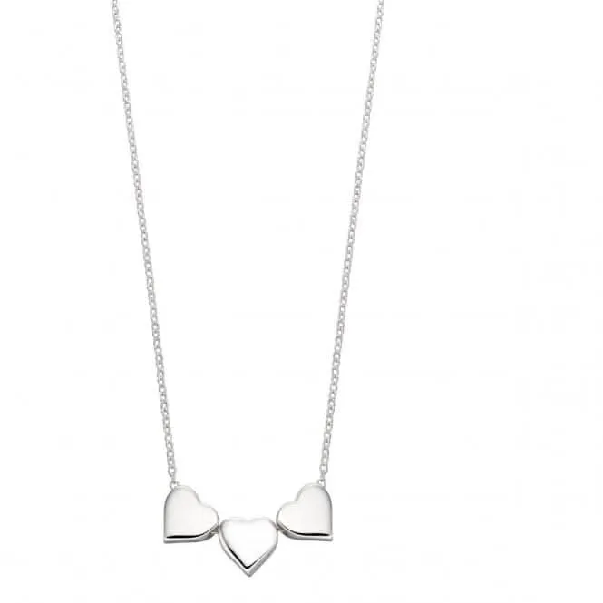 Beginnings Sterling Silver Triple Heart 42 2cm Necklaces N3546 Beginnings Jewellery