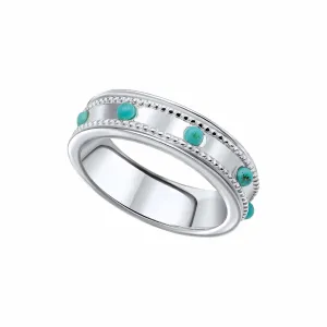 Beginnings Sterling Silver Turquoise Green Ring R3901T Beginnings Jewellery