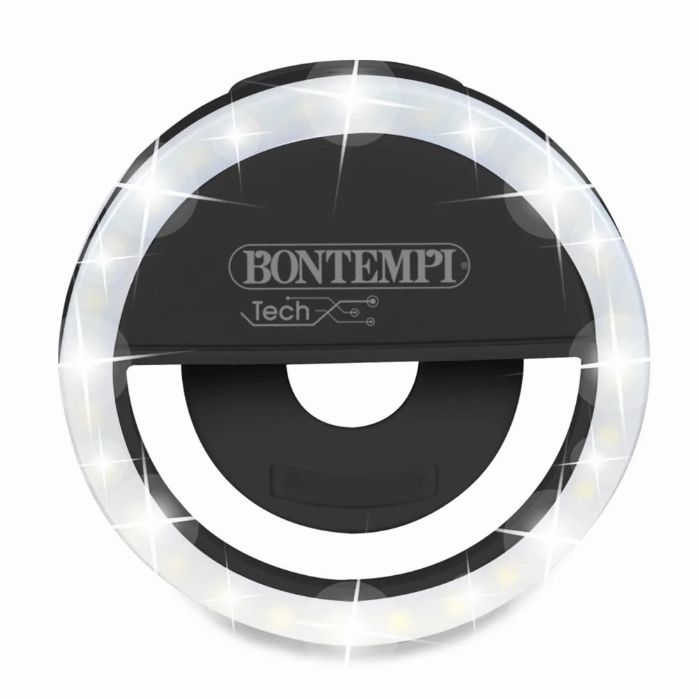 BONTEMPI 2 Wireless Lavalier Microphones with Selfie Ring Light