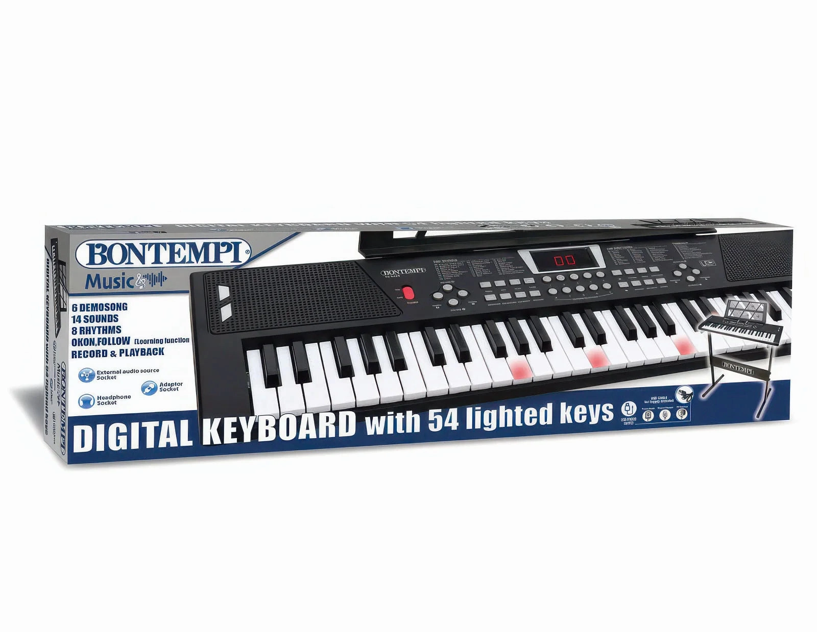 BONTEMPI 54-Key Electronic Keyboard with Stand