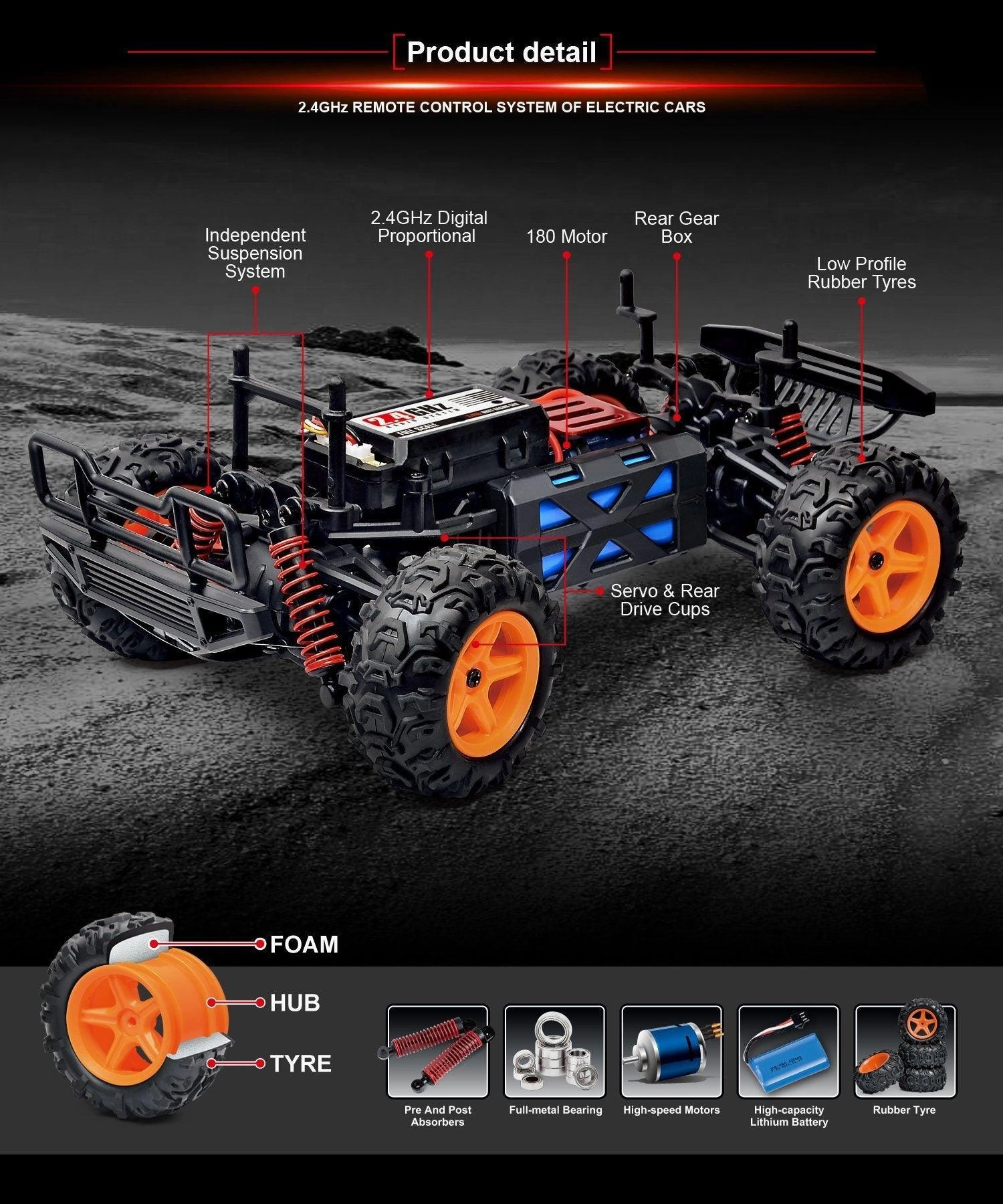 Brave 1:22 4x4 Desert Buggy RC Remote Control Car