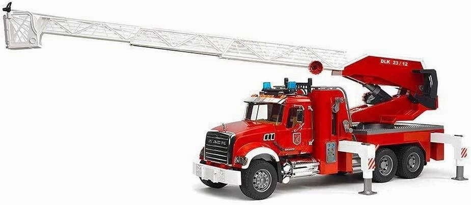 BRUDER Mack Granite Fire Engine with Slewing Ladder and Water Pump