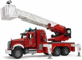 BRUDER Mack Granite Fire Engine with Slewing Ladder and Water Pump