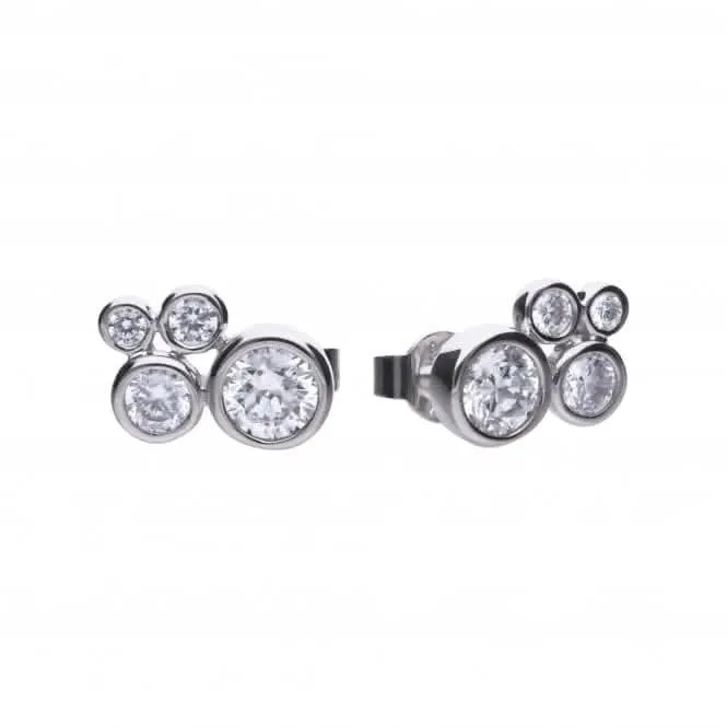 Bubble Stud Cubic Zirconia Earrings E5780 Diamonfire Jewellery