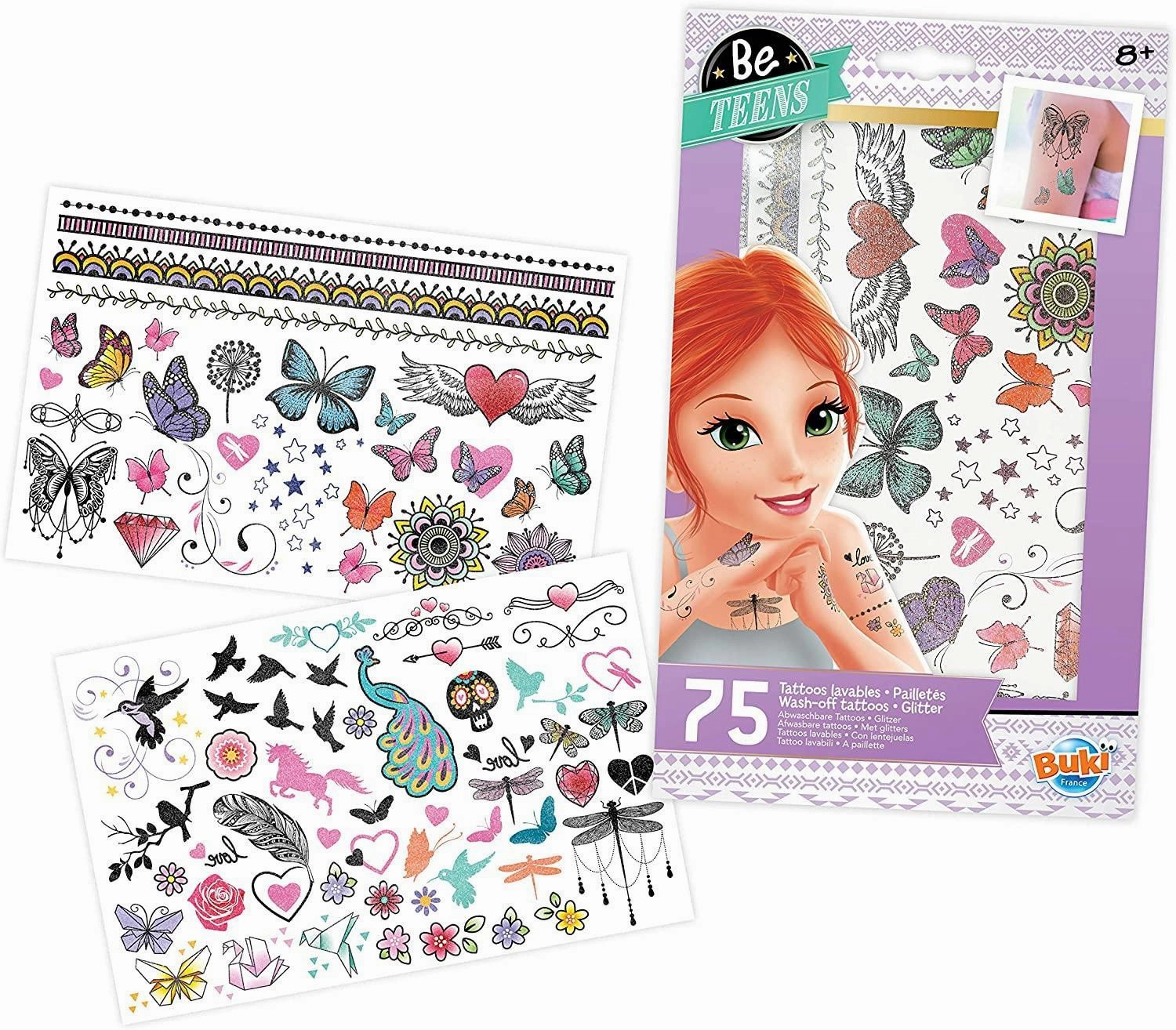 Buki Washable Tattoos - Glitter