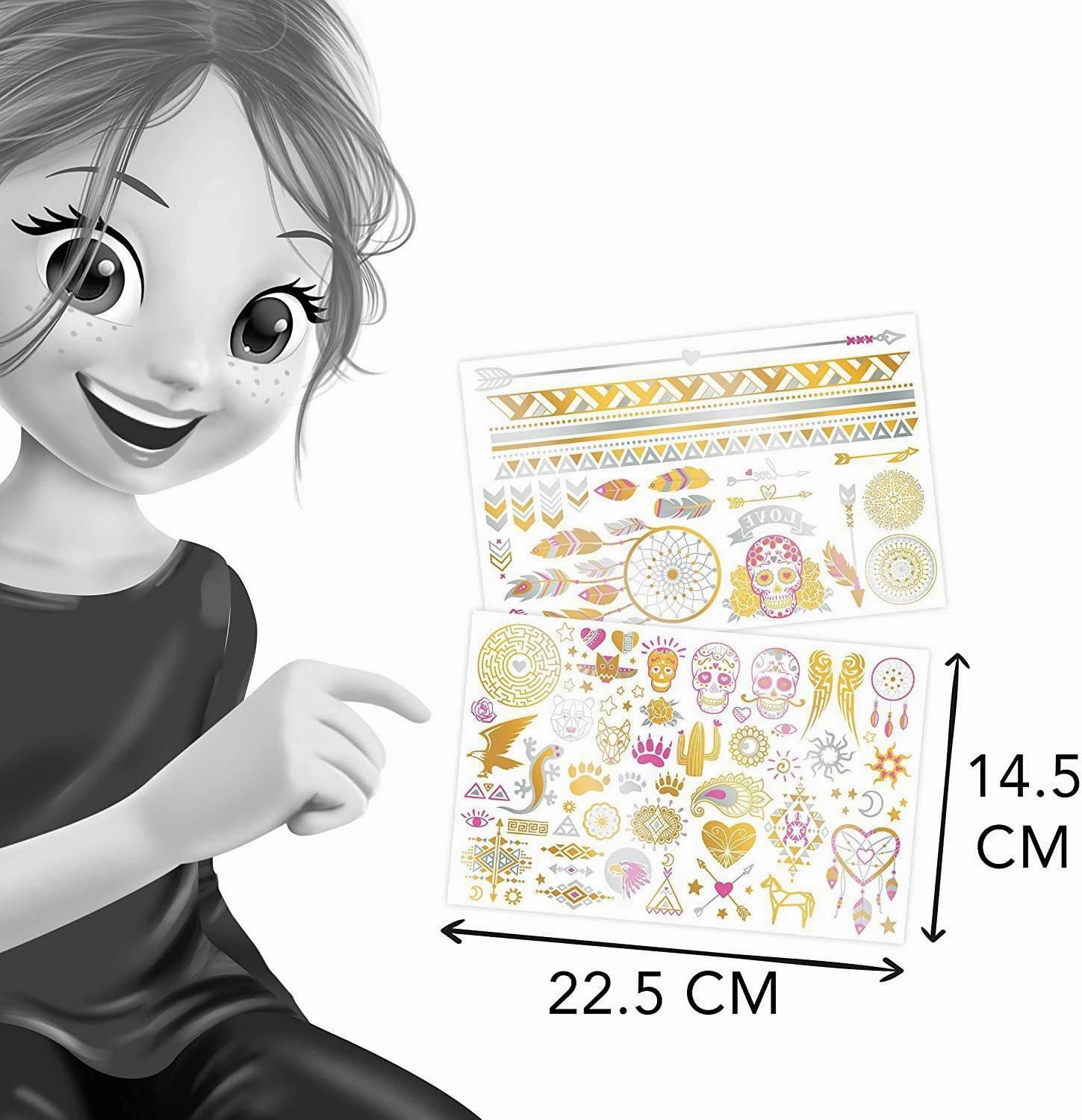 Buki Washable Tattoos - Metallic