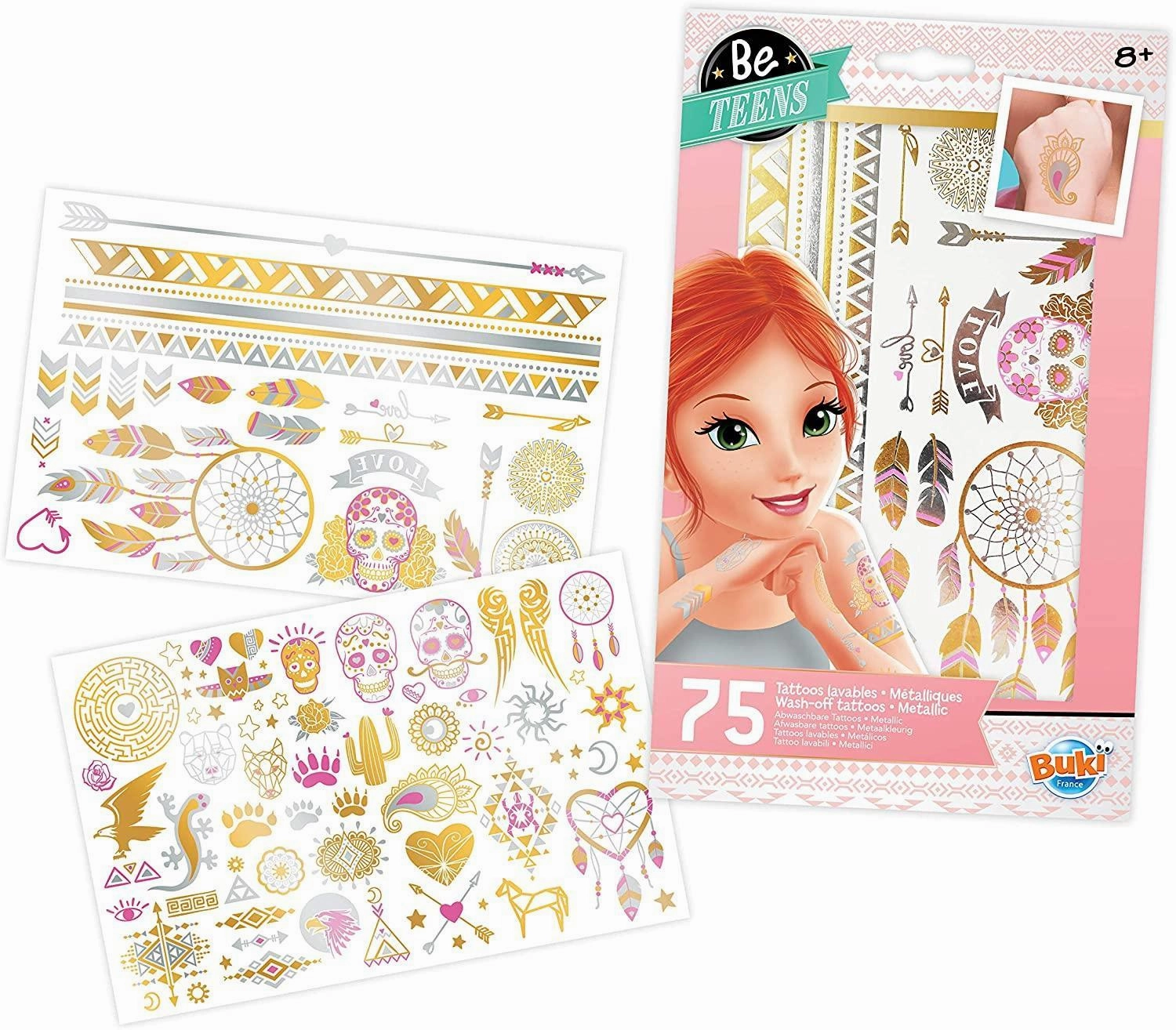 Buki Washable Tattoos - Metallic