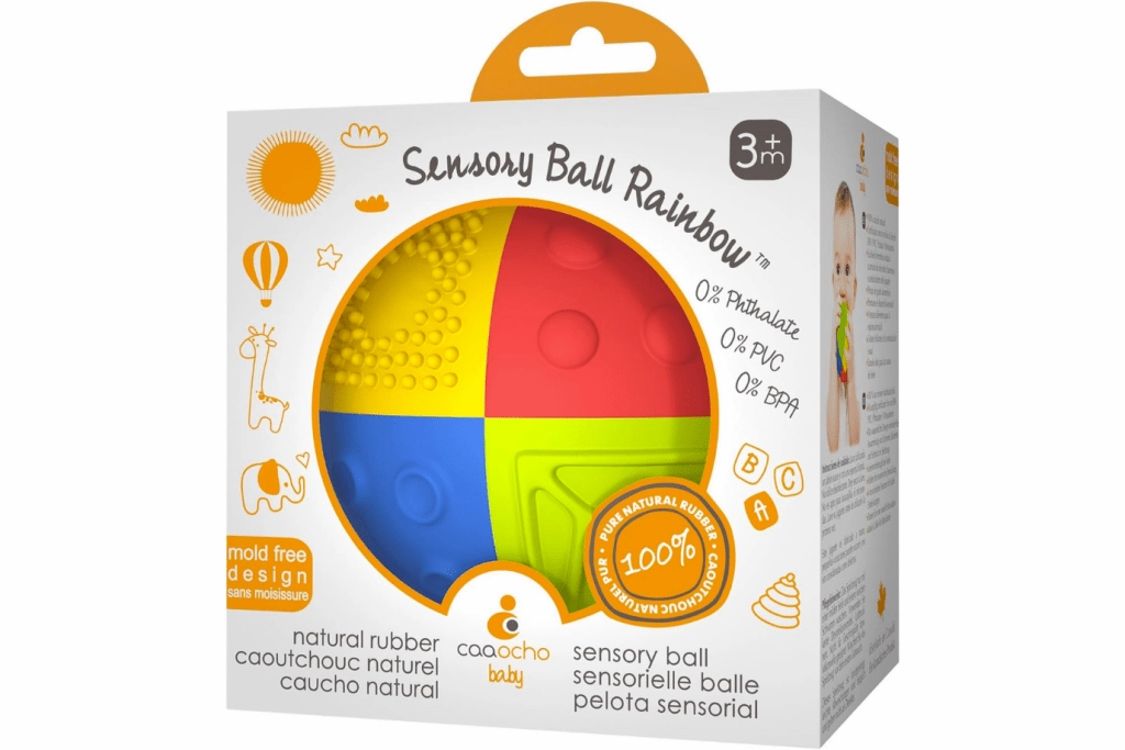 Caaocho Rainbow Sensory Ball - Made from Natural Rubber