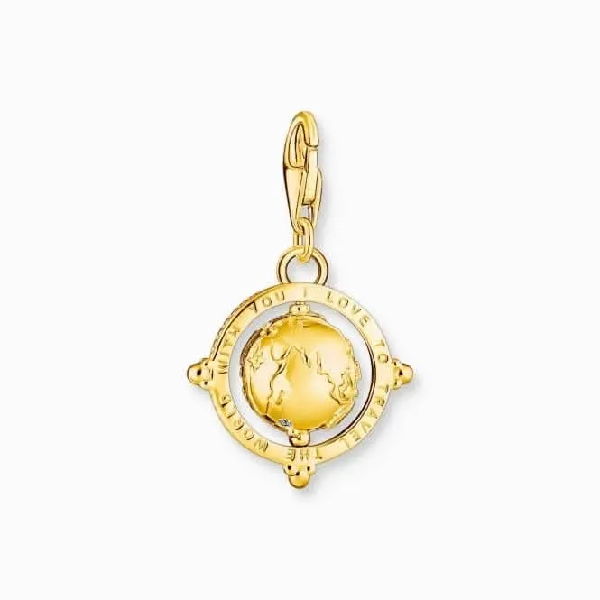 Charm Club Gold Plated Multicoloured Globe Charm 1923-488-7 Thomas Sabo Collectable Charms