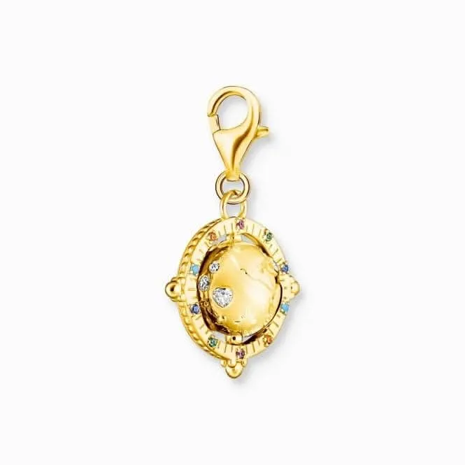 Charm Club Gold Plated Multicoloured Globe Charm 1923-488-7 Thomas Sabo Collectable Charms