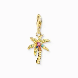 Charm Club Gold Plated Multicoloured Palm Tree Charm 1934-488-7 Thomas Sabo Collectable Charms