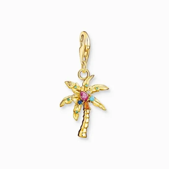 Charm Club Gold Plated Multicoloured Palm Tree Charm 1934-488-7 Thomas Sabo Collectable Charms