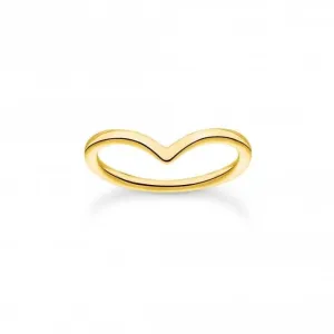 Charming Gold Plated V-Shaped Ring TR2393-413-39 Thomas Sabo Rings