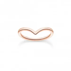 Charming Rose Gold Plated V-Shaped Ring TR2393-415-40 Thomas Sabo Rings