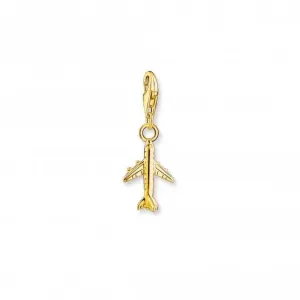 Charmista Gold Plated Aeroplane Charm Pendant 2012-413-39 Thomas Sabo Collectable Charms