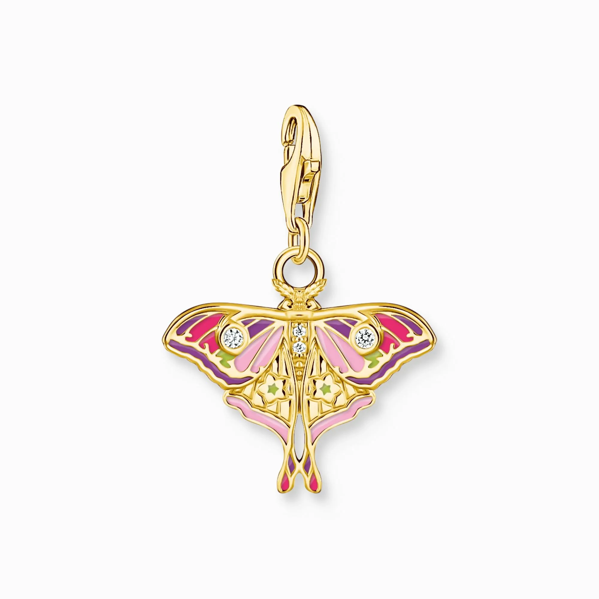 Charmista Gold Plated Colourful Moth Charm Pendant 2209-565-7 Thomas Sabo Collectable Charms
