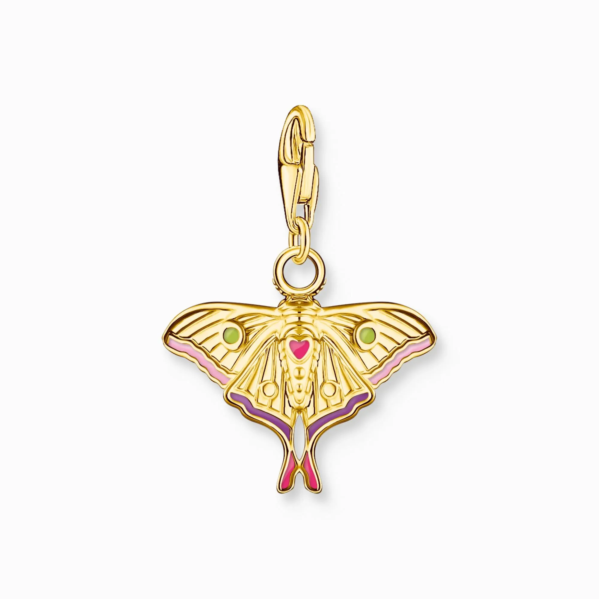Charmista Gold Plated Colourful Moth Charm Pendant 2209-565-7 Thomas Sabo Collectable Charms