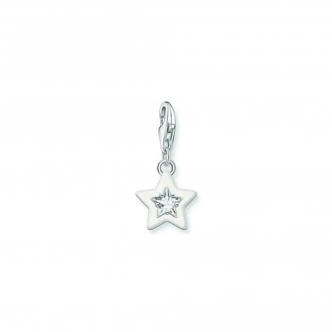 Charmista Sterling Silver White Enamel Star Charm 2044-041-14 Thomas Sabo Collectable Charms