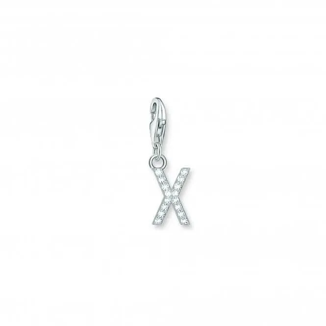 Charmista White Zirconia Letter X Charm Pendant 1961-051-14 Thomas Sabo Collectable Charms